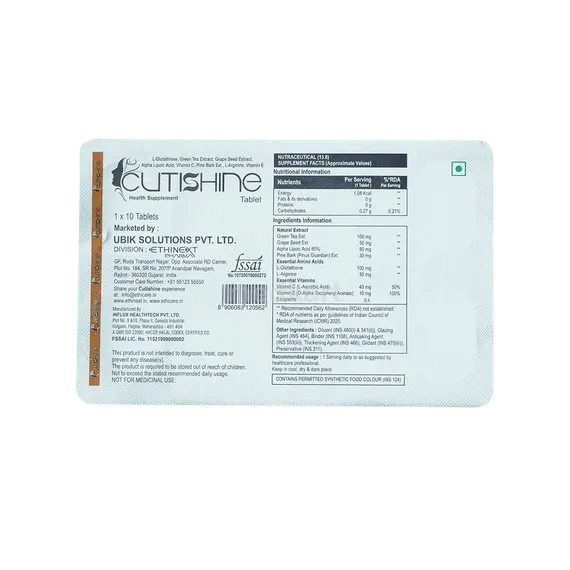 cutishine tablet 10's